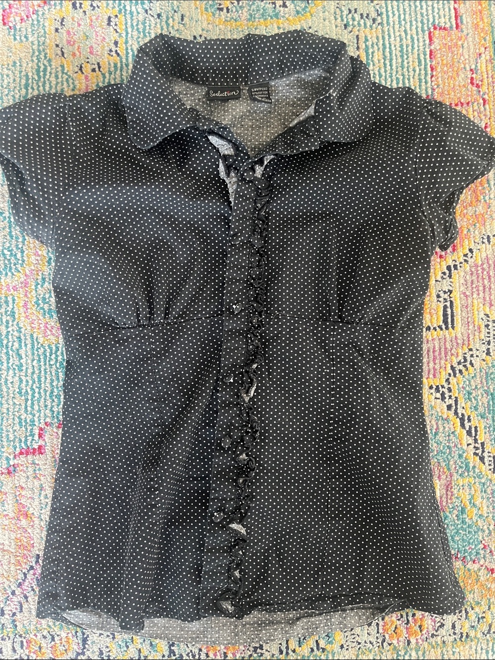 Seduction polka dot babydoll button up